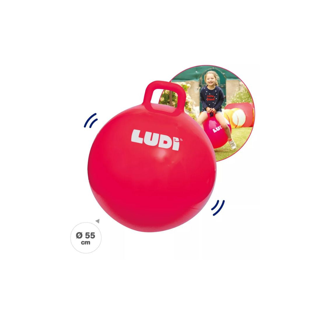 LUDI - Ballon sauteur XXL rouge
