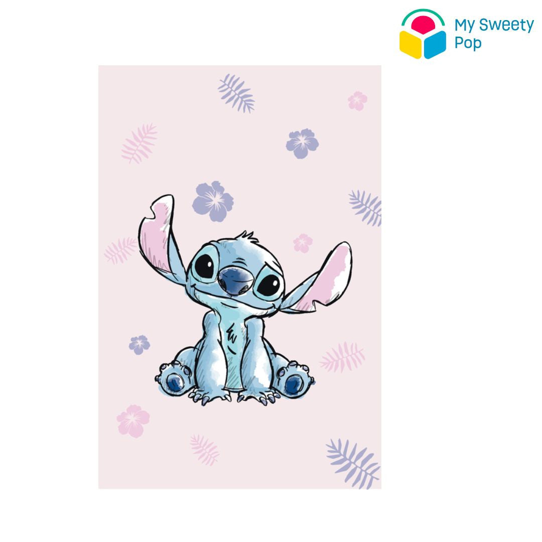My Sweety Pop - Plaid pour Fille Stitch Rose - 100 x 150 cm