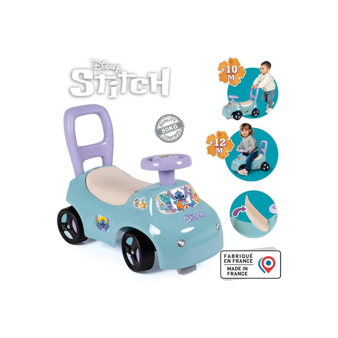 Smoby – Stitch Porteur Auto - Aide à la Marche
