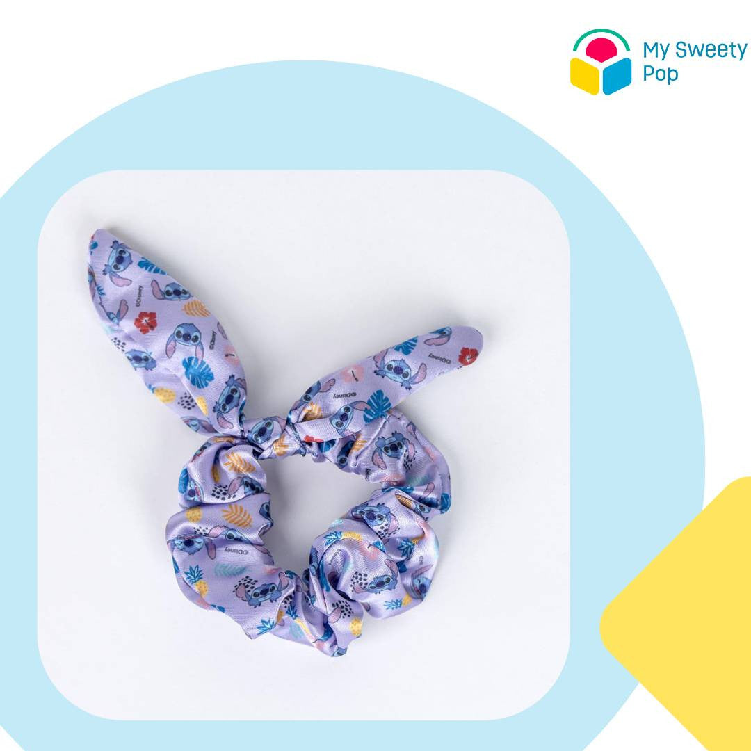 Set Accessoires Fille Disney Stitch – Chouchou, 2 Barrettes et Collier