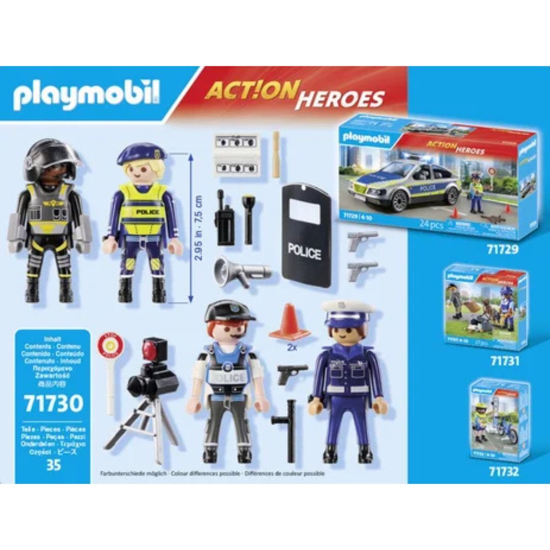 Playmobil 71730 - Set métiers police - 4 policiers