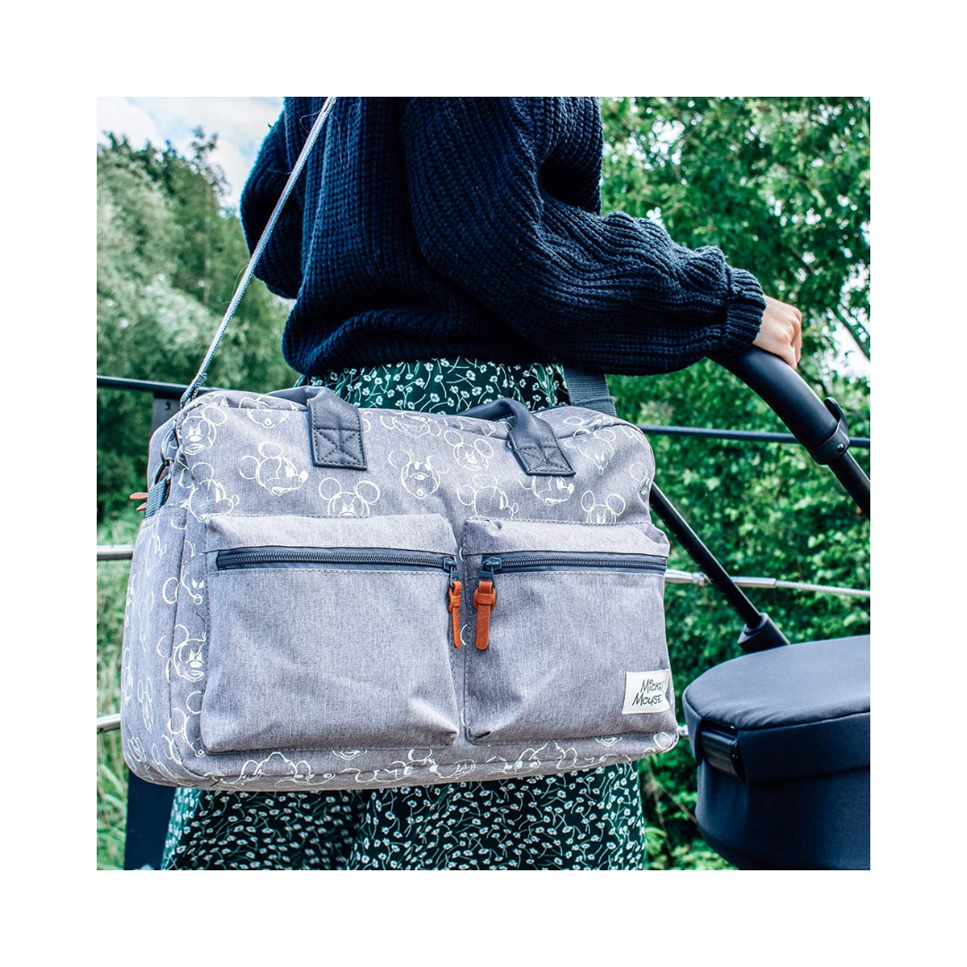 Mybagstory - Sac à Langer Mickey Mouse Gris