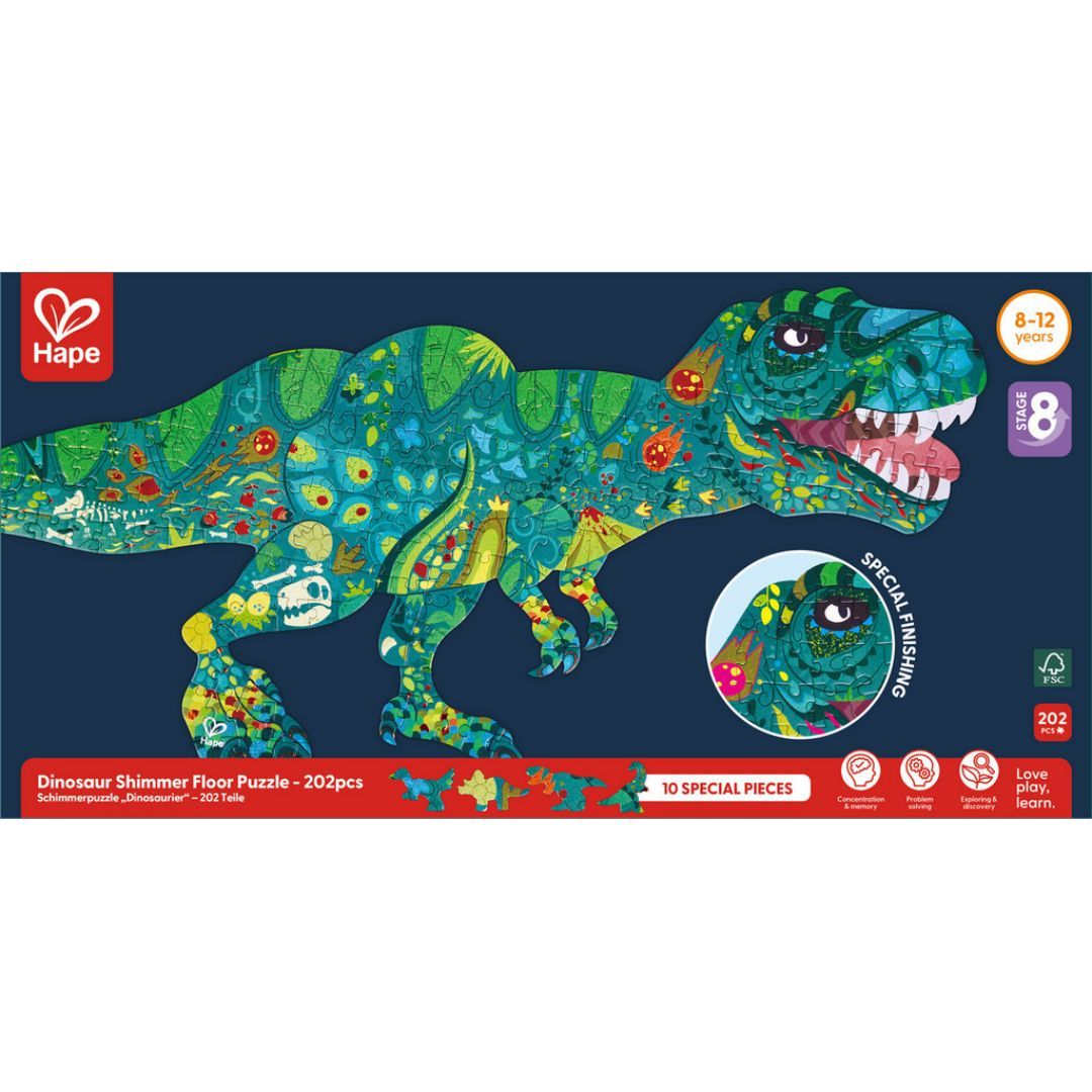 Hape - Puzzle géant dinosaures (200 pcs)