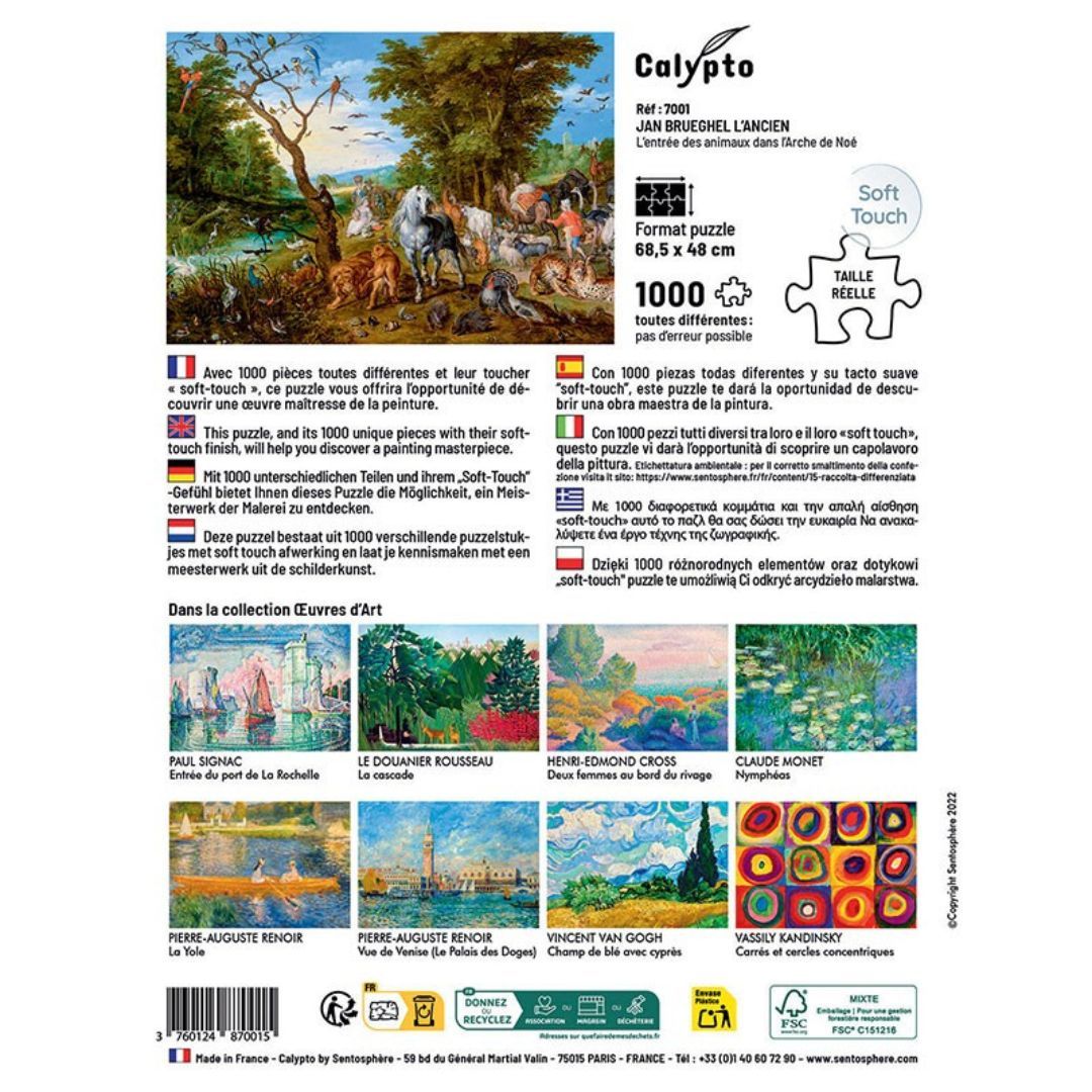 Sentosphère - PUZZLE 1000 P - L'entrée des animaux dans l'Arche de Noé - Jan Brueghel l'Ancien