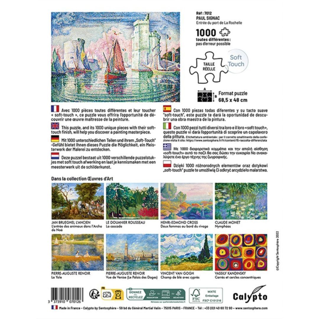 Sentosphère - PUZZLE 1000 P - Entrée du port de La Rochelle - Paul Signac