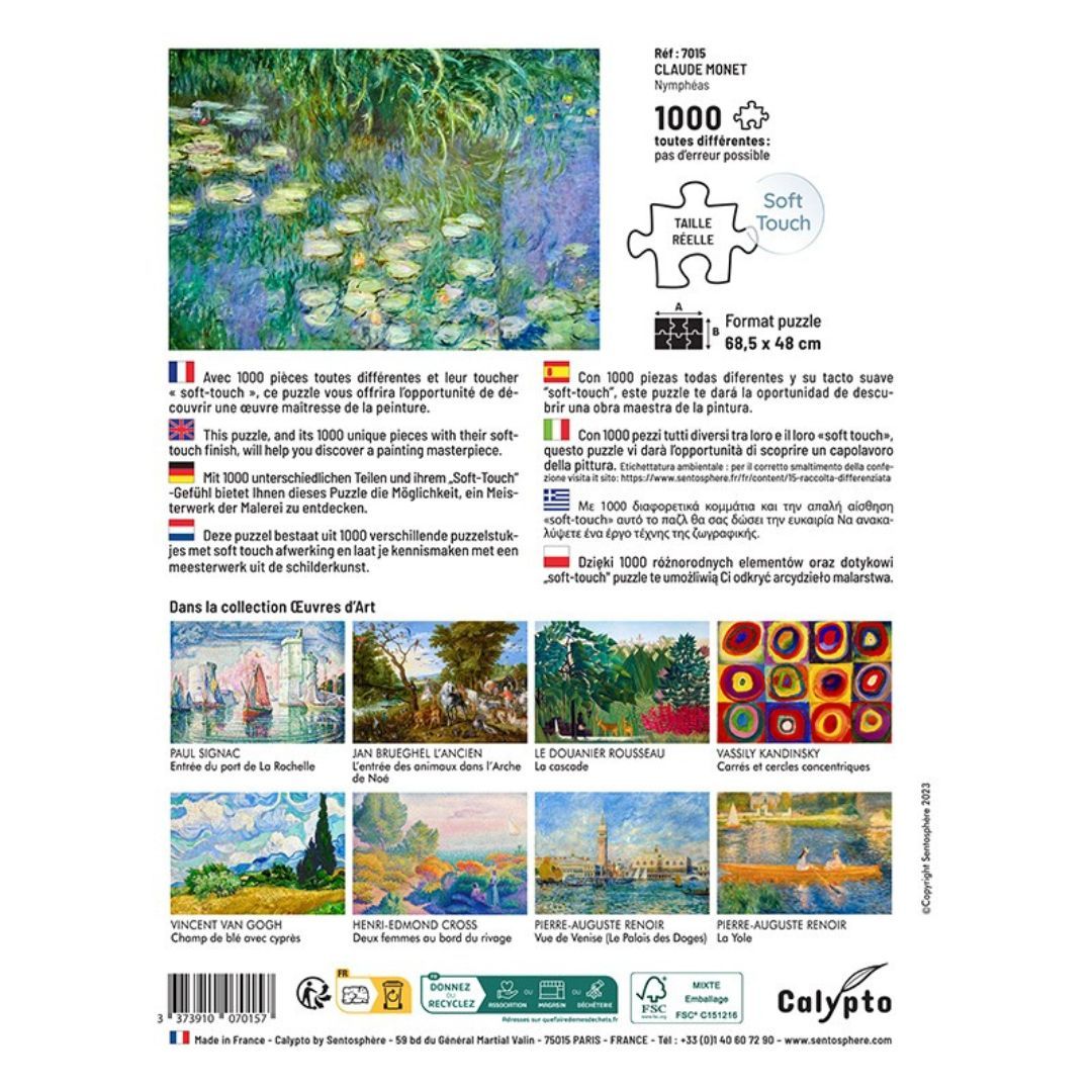 Sentosphère - PUZZLE 1000 P - Les Nymphéas, Claude Monet