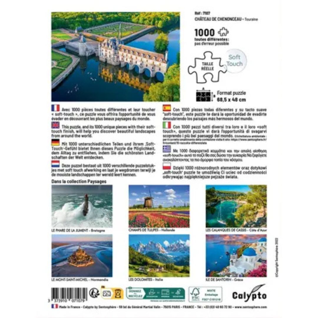 Sentosphère - Puzzle 1000 pièces - Paysage - Château de Chenonceau - Touraine
