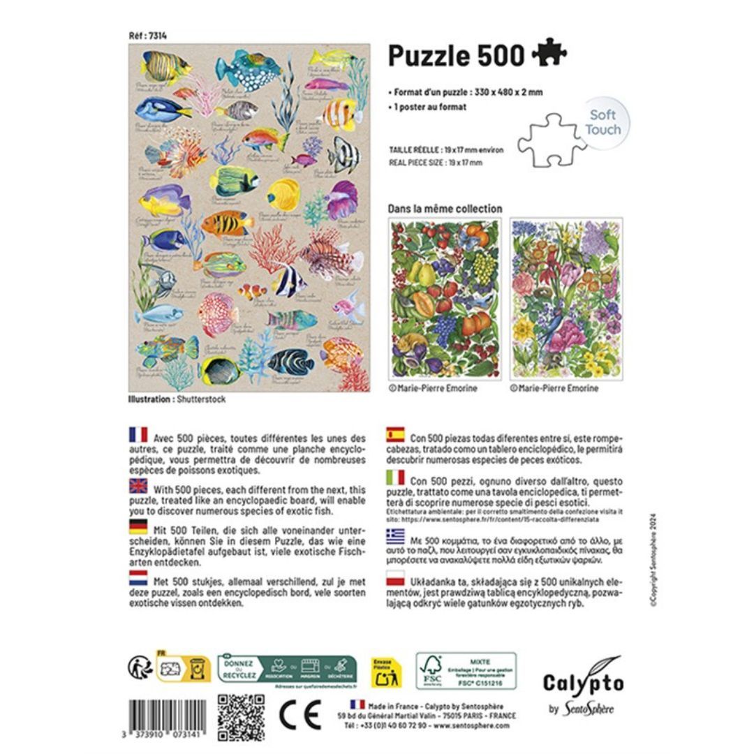 Sentosphère - PUZZLE 500 P - Les Poissons Exotiques