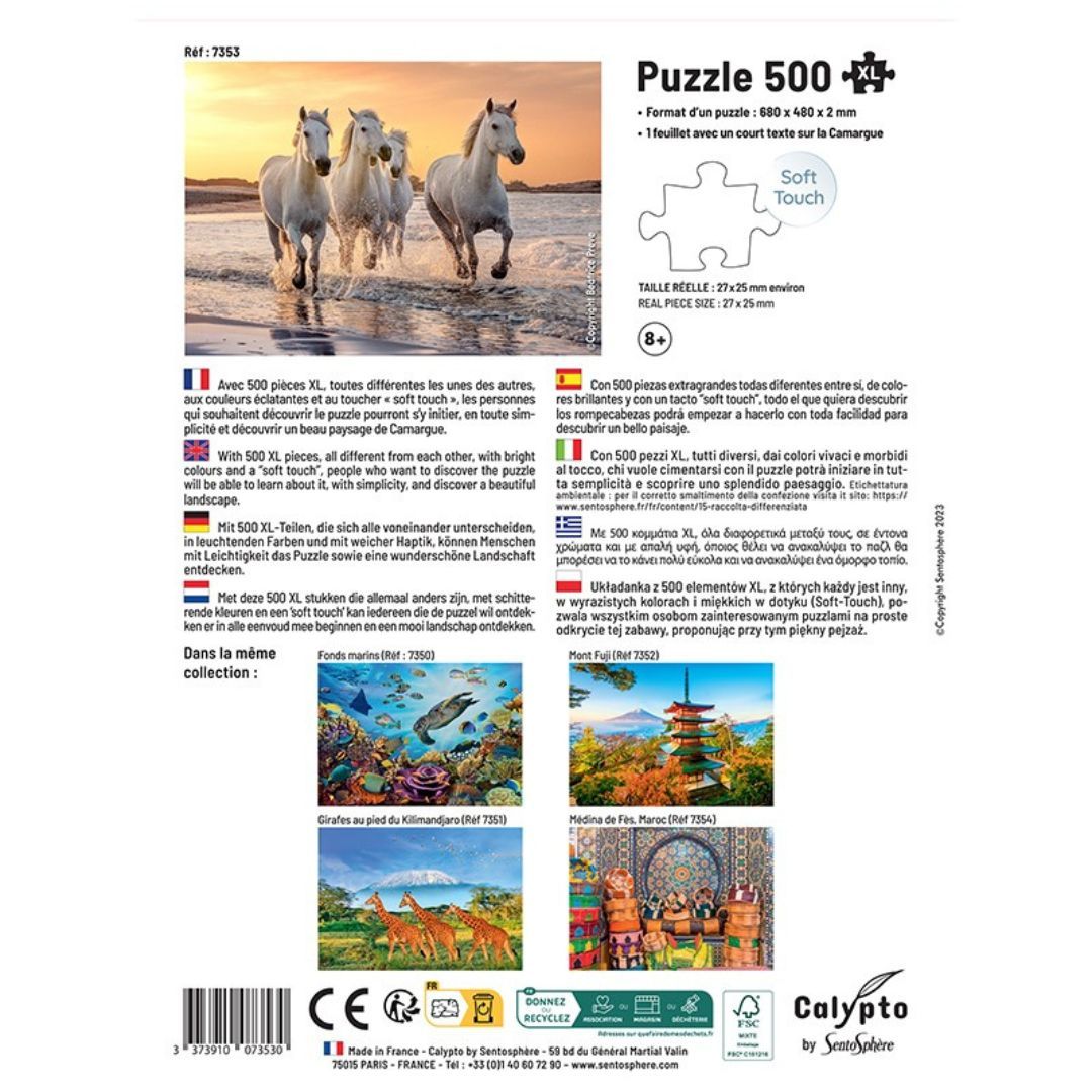 Sentosphère - PUZZLE 500 P XL - Chevaux en Camargue