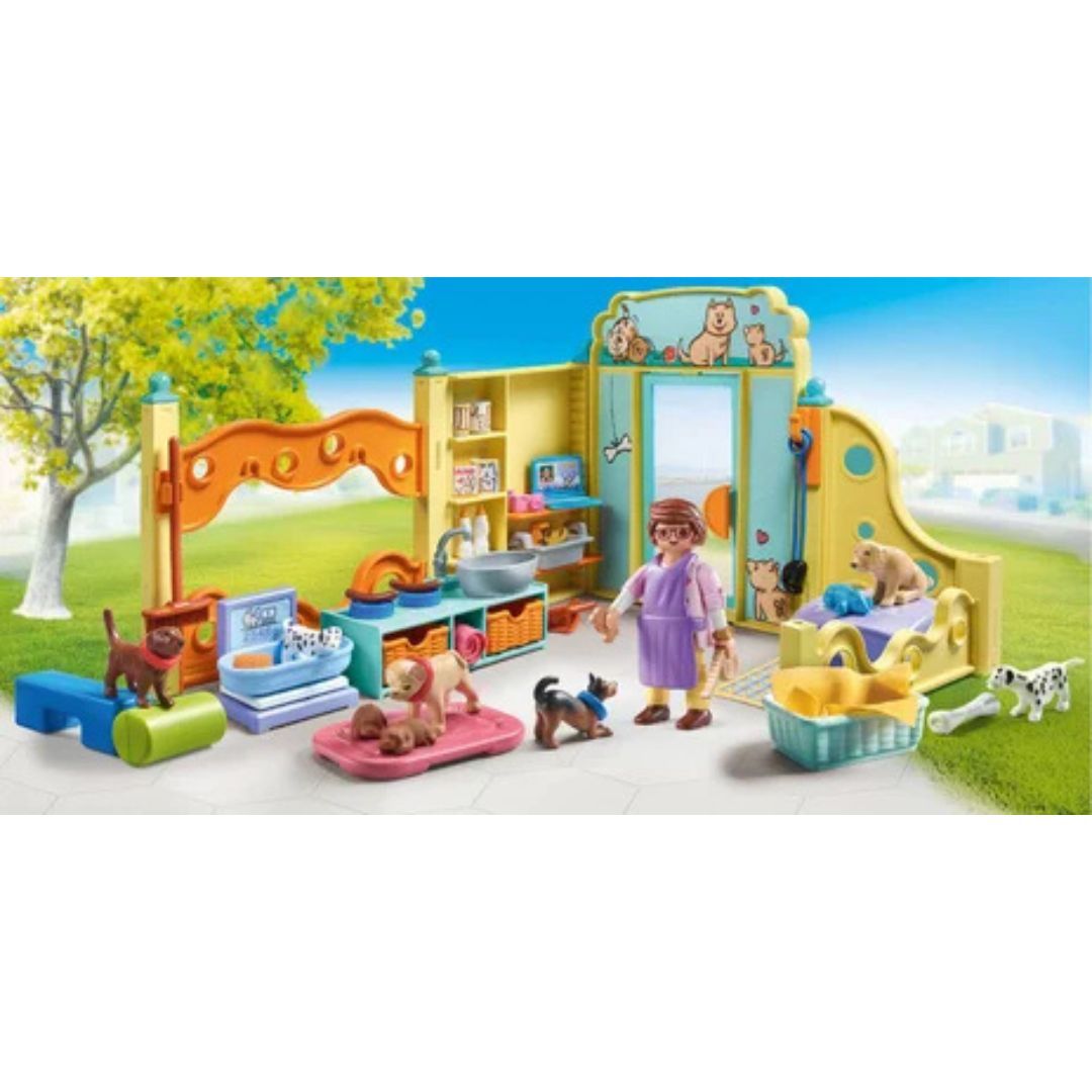 Playmobil 71743 - Centre de soin canin avec 8 chiens
