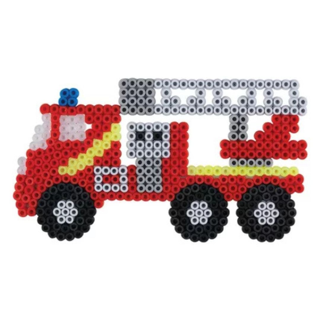 Hama - Boîte créative perles à repasser les pompiers