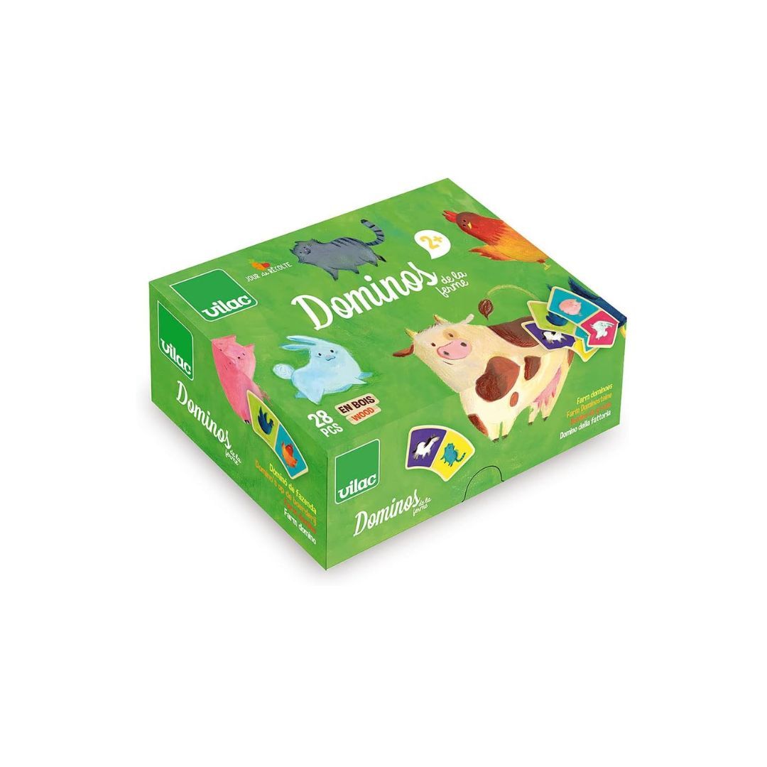 VILAC - Dominos de la Ferme en Bois 28 Pièces