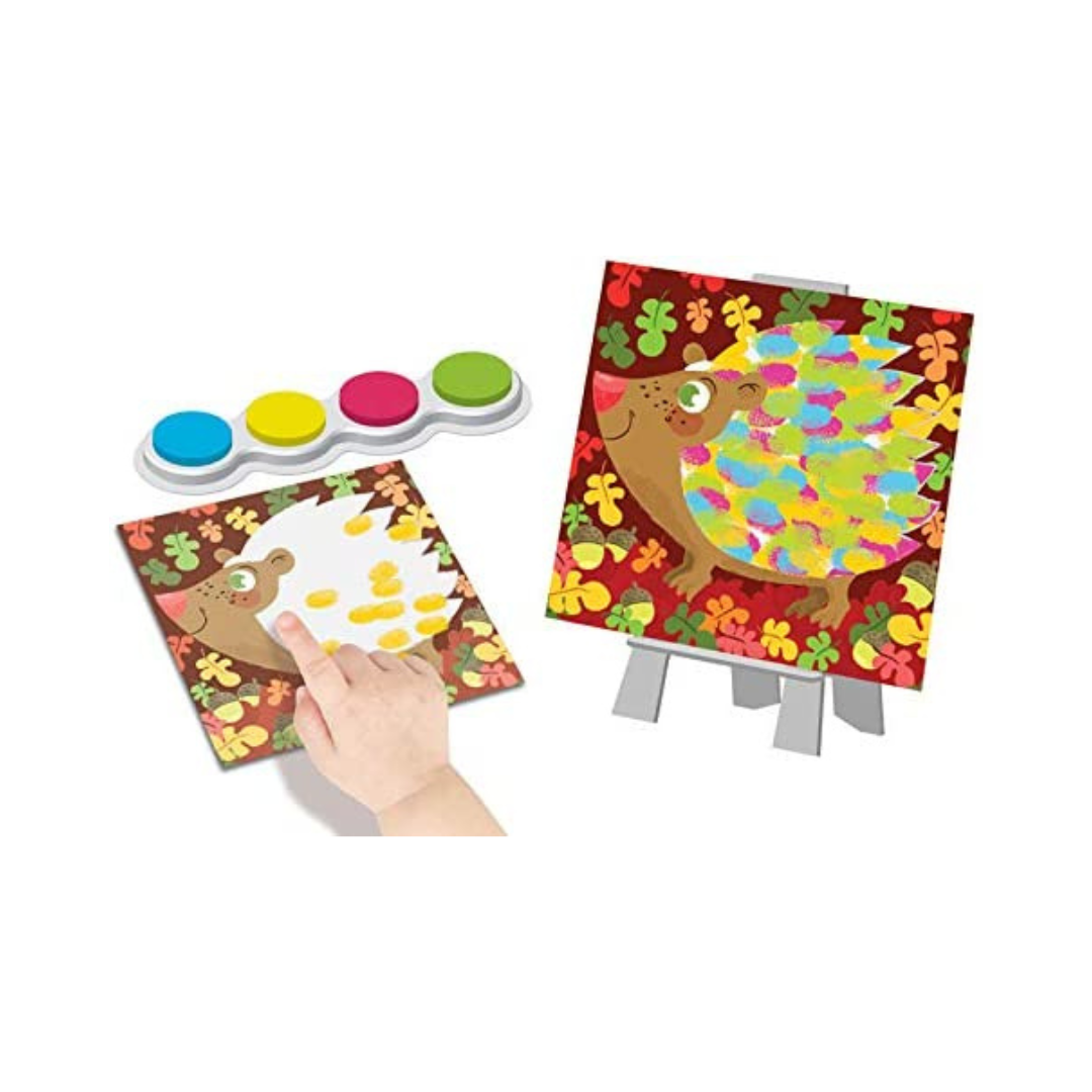 Créa Lign - Tableaux Faciles - Peinture au doigt "Animaux colorés"