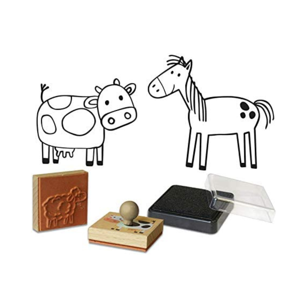 Créa Lign - Coffret tampons Etui "Animaux de la Ferme"