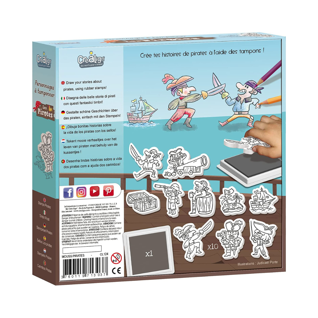 Créa Lign - Personnages à tamponner : Les Pirates