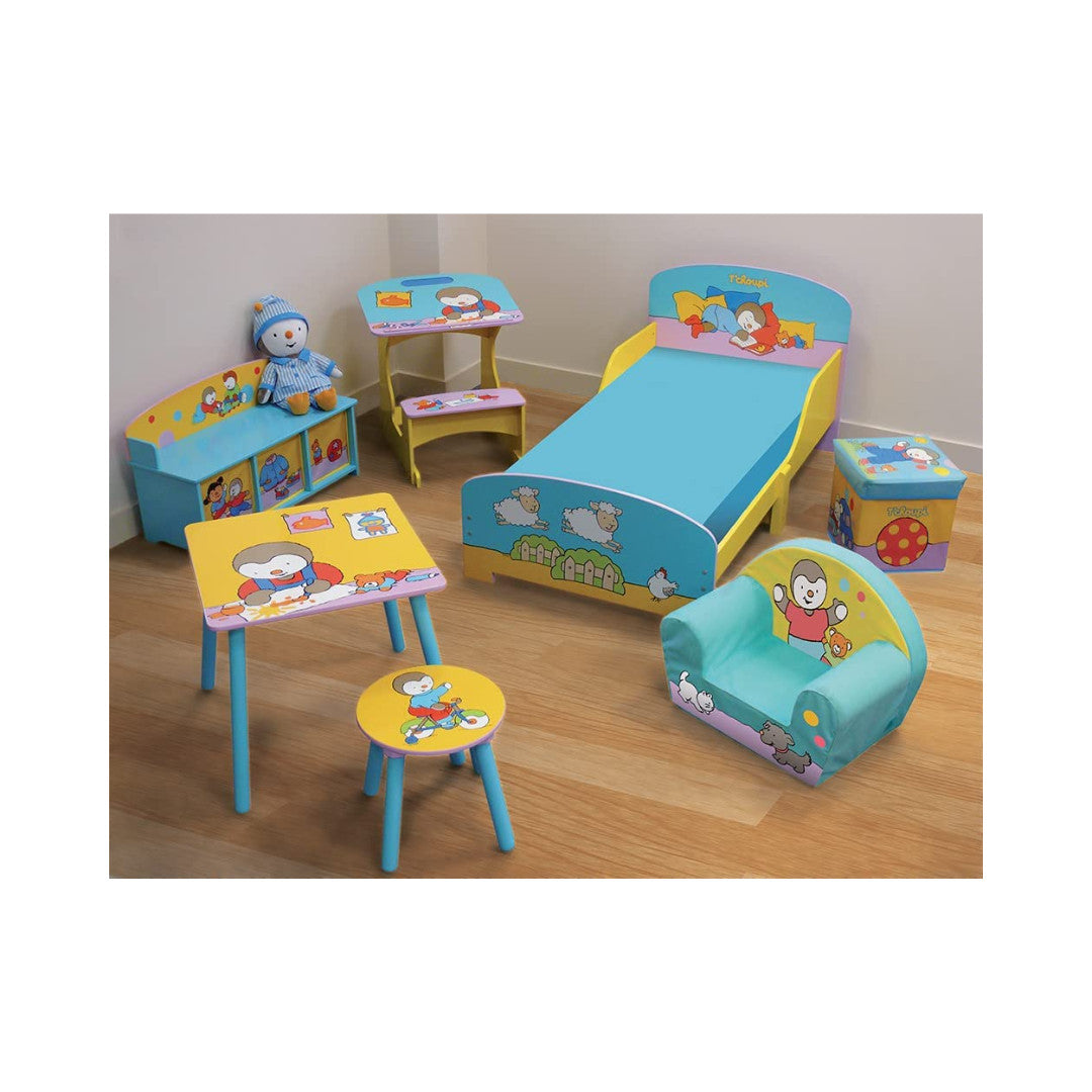 Jemini – Tabouret de rangement pliable T'Choupi - 30 cm