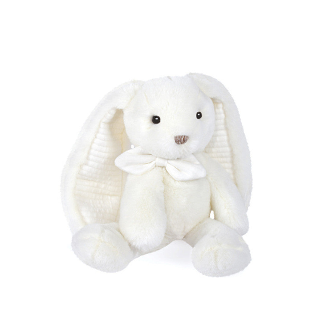 Histoire d’Ours - Peluche lapin preppy Chic - Blanc - 30 cm