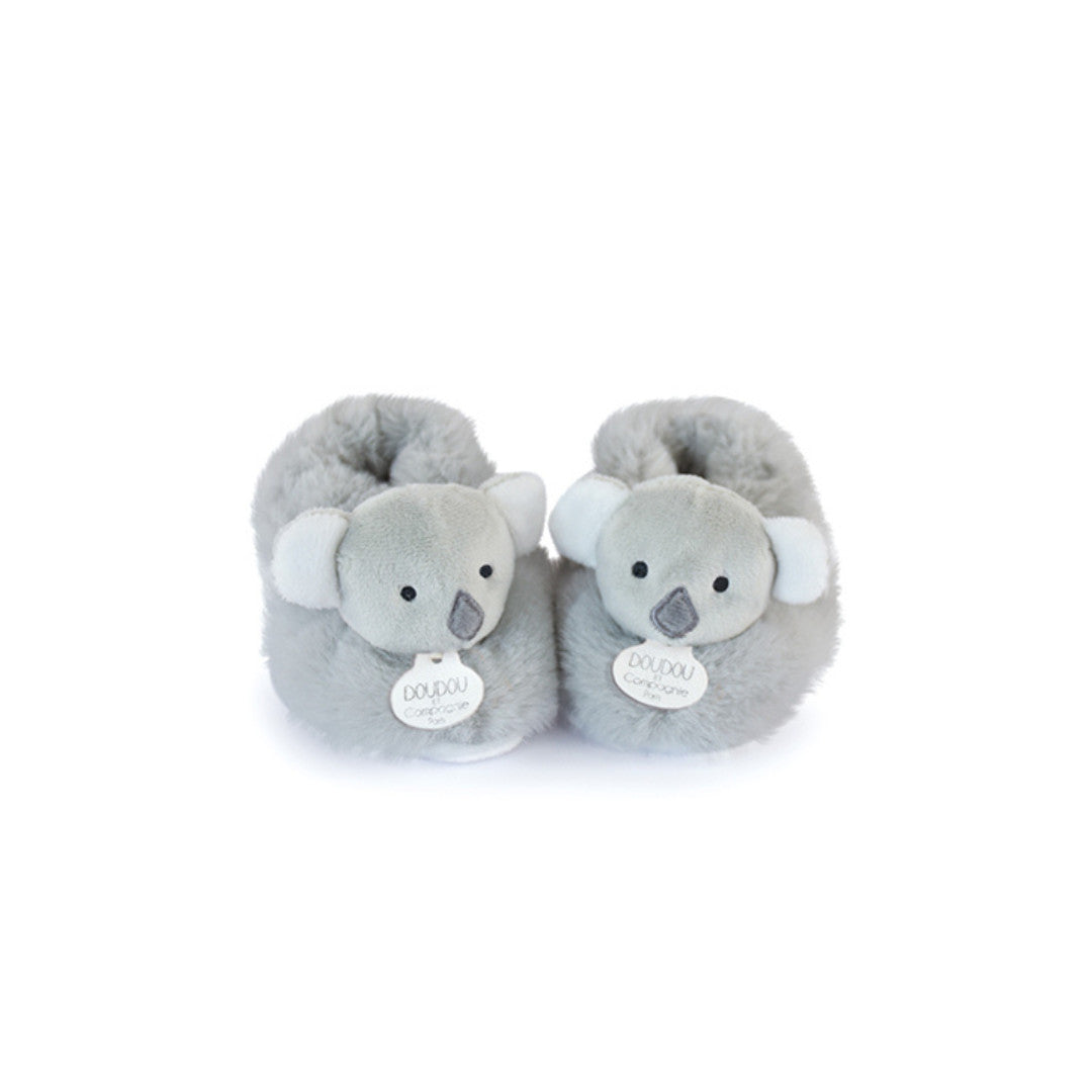 Doudou et Compagnie - Chaussons bébé en peluche Koala - Unicef - 0-6 mois