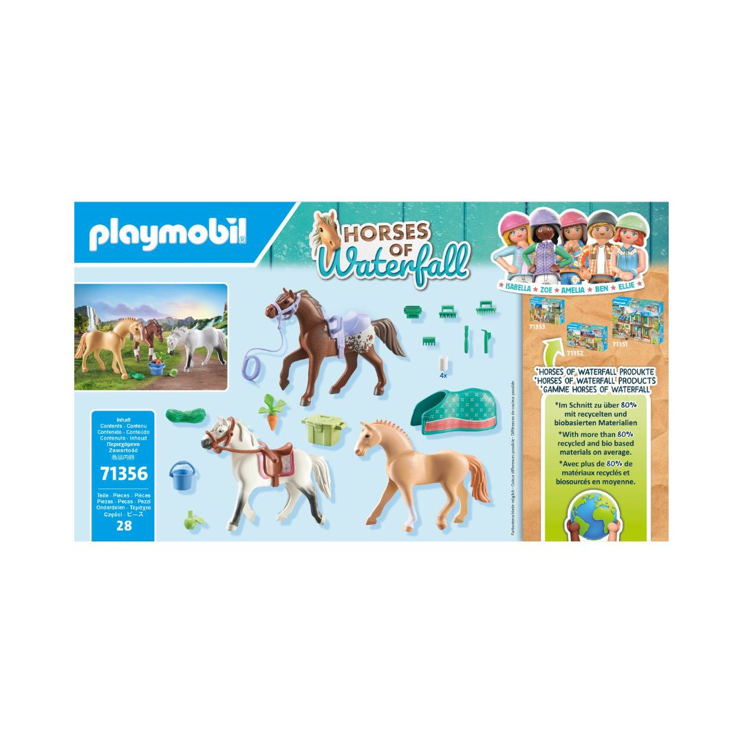 Playmobil - 71356 - 3 chevaux Morgan, Quarter Horse & Shagya - Animaux & Nature - Le club d'équitation
