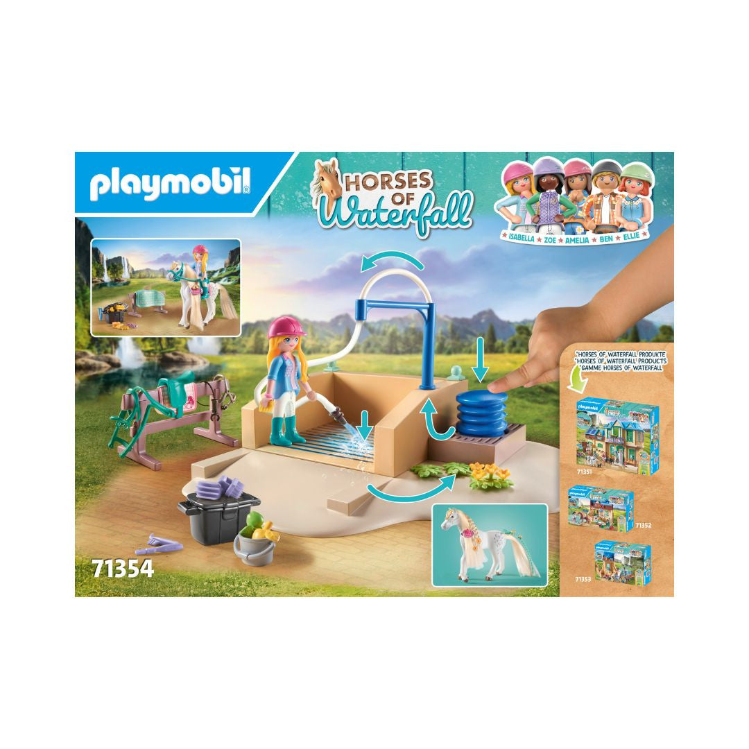 Playmobil - 71354 - Isabella & Lioness aire de lavage - Animaux & Nature - Le club d'équitation