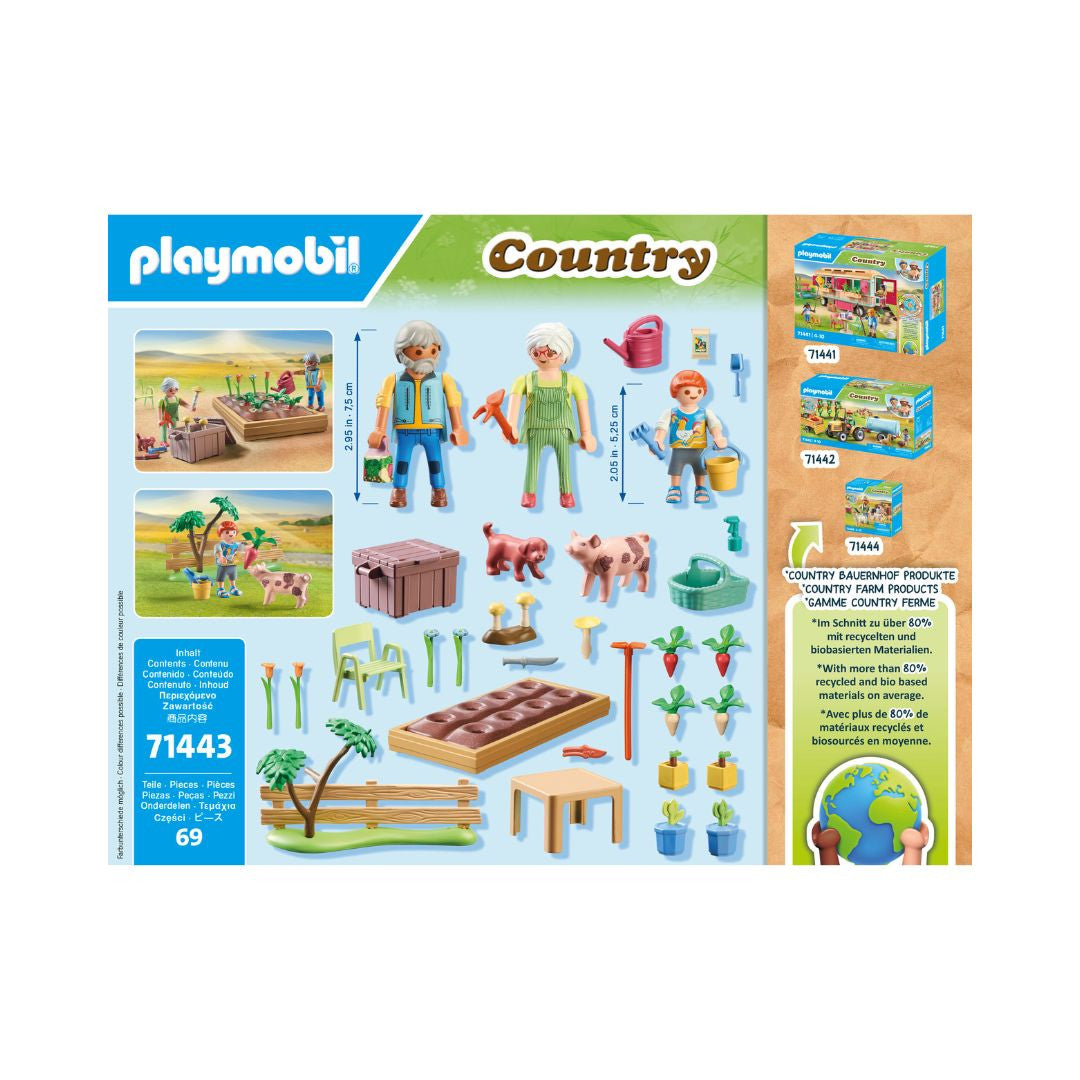 Playmobil - 71443 - Grands-parents et potager - Animaux & Nature - La vie à la ferme