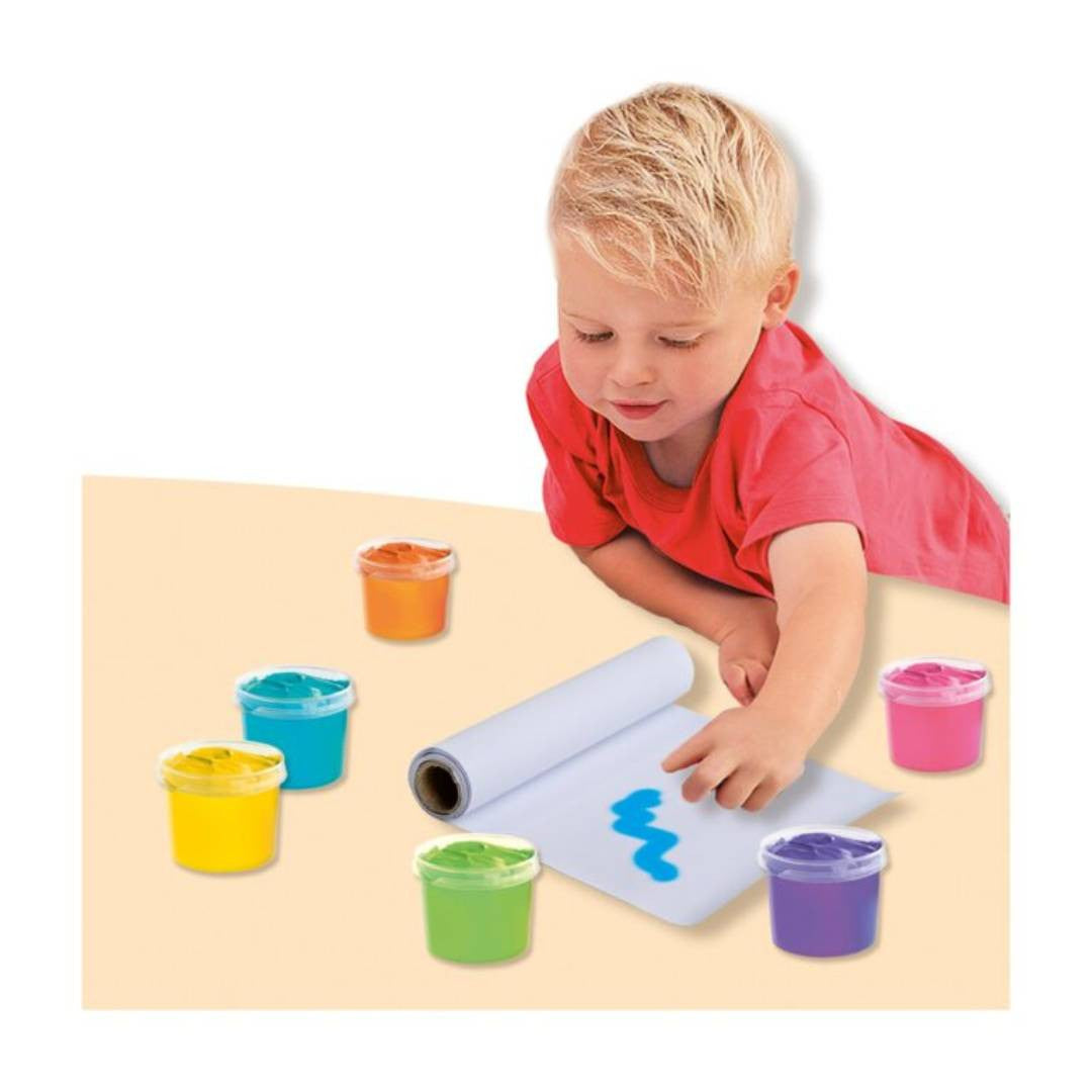 SES Creative - Peinture au doigt méga set 6 couleurs x 110ml