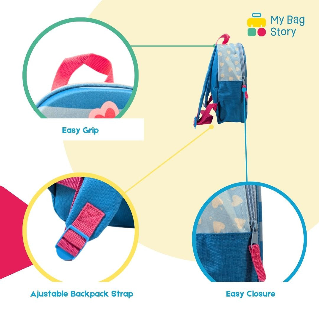 Mybagstory - Sac à dos Bluey 3D (Bleu Rose)