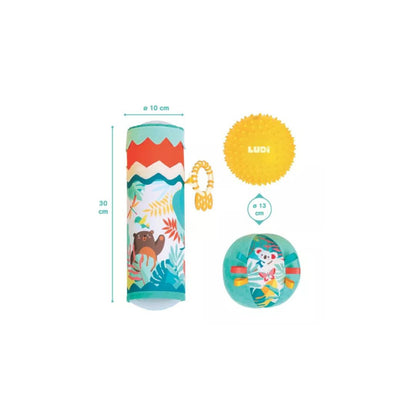 Ludi - Coffret sensoriel Jungle - Balles et Tubes