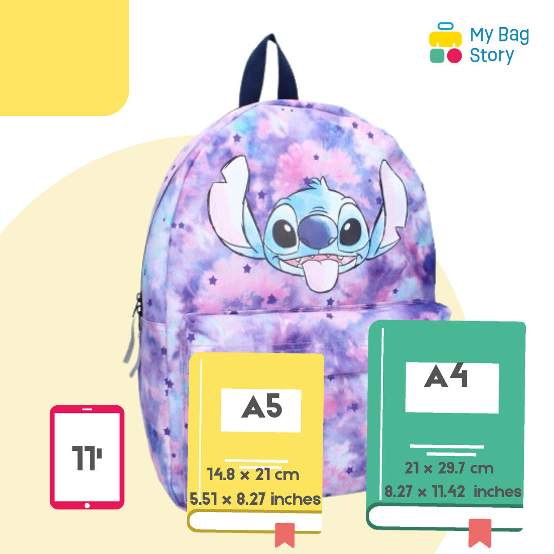 Mybagstory - Sac à dos Stitch - 39 cm - Bleu Violet