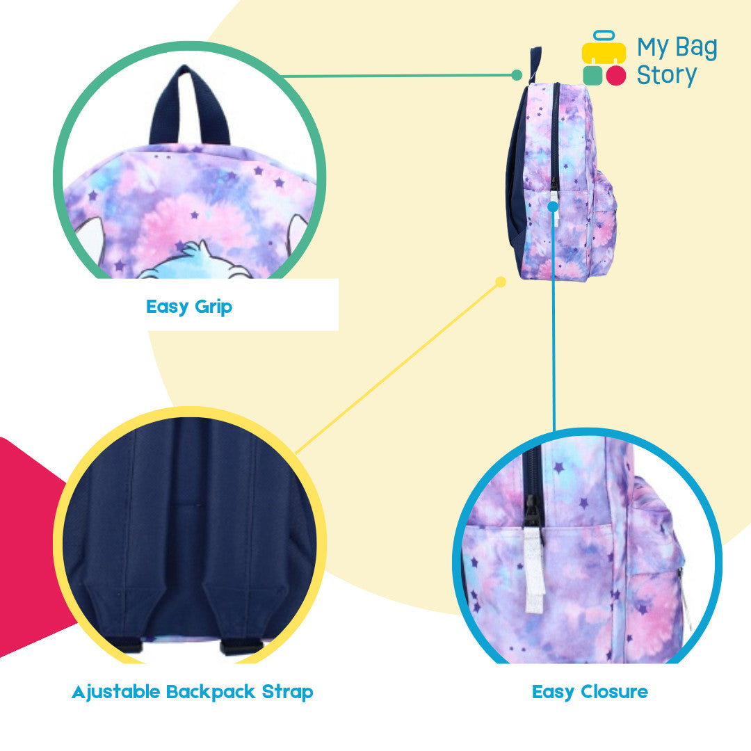 Mybagstory - Sac à dos Stitch - 39 cm - Bleu Violet