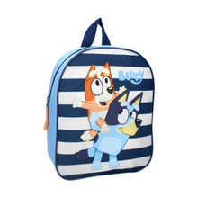 Mybagstory - Sac à dos Bluey - 1 poche- Bleu rayé - 29 cm