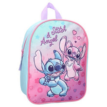 Mybagstory - Sac à dos Stitch & Angel - Bleu Rose - 29 cm