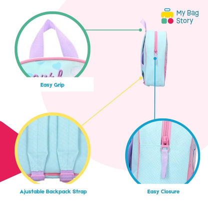 Mybagstory - Sac à dos Stitch & Angel - Bleu Rose - 29 cm