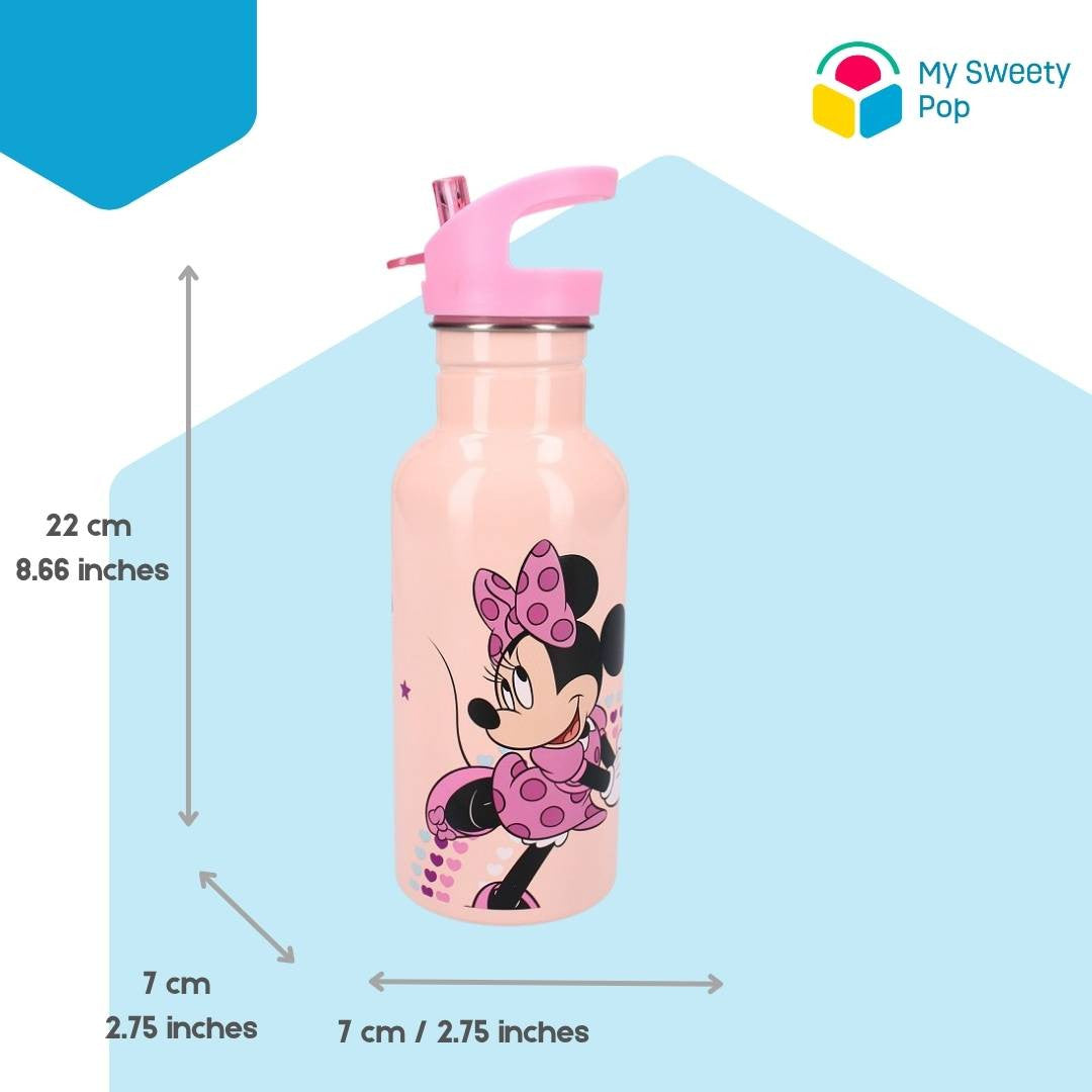 Gourde Minnie - Acier Inoxydable - 22 cm - 500 ml - Rose/Pêche