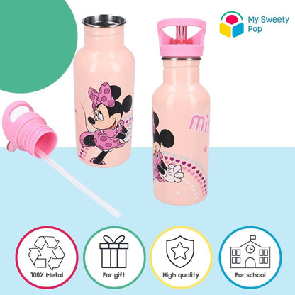 Gourde Minnie - Acier Inoxydable - 22 cm - 500 ml - Rose/Pêche