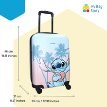 Mybagstory - Valise Cabine Stitch - 46 cm - Bleu Rose