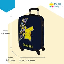 Mybagstory - Valise Cabine Pokémon - 50 cm - Noire Jaune