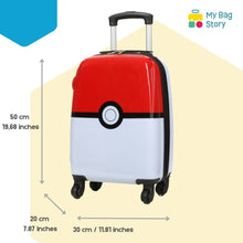 Mybagstory - Valise Cabine Pokémon - 50cm - Rouge Blanche Noire