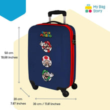 Mybagstory - Valise Cabine super Mario - 50cm - Rouge Bleu