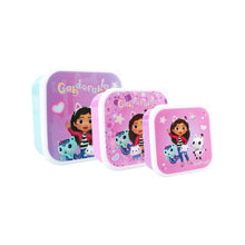 Lot de 3 Boîte à goûter - Gabby's Dolhouse - Rose/Bleu