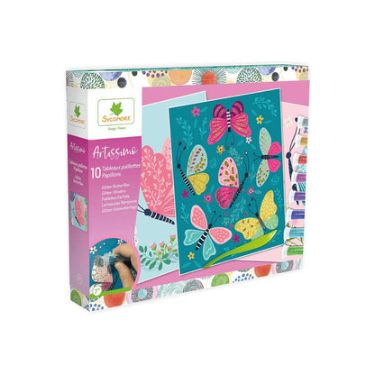 Sycomore - 10 Tableaux Paillettes - Papillons - Artissimo