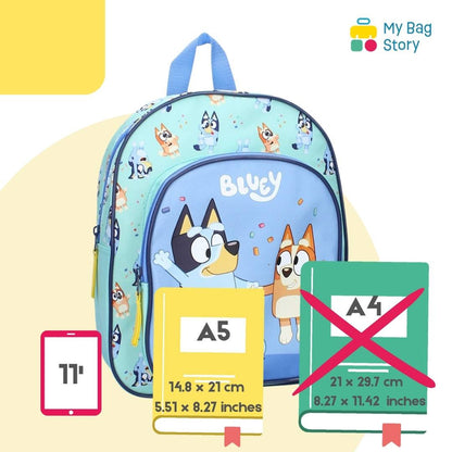 Mybagstory - Sac à dos Bluey - 30cm - Bleu Bleu Clair