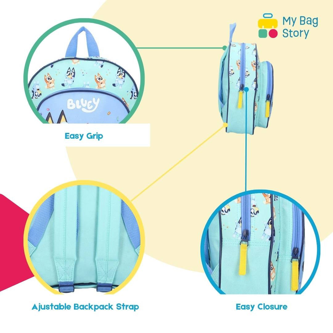 Mybagstory - Sac à dos Bluey - 30cm - Bleu Bleu Clair