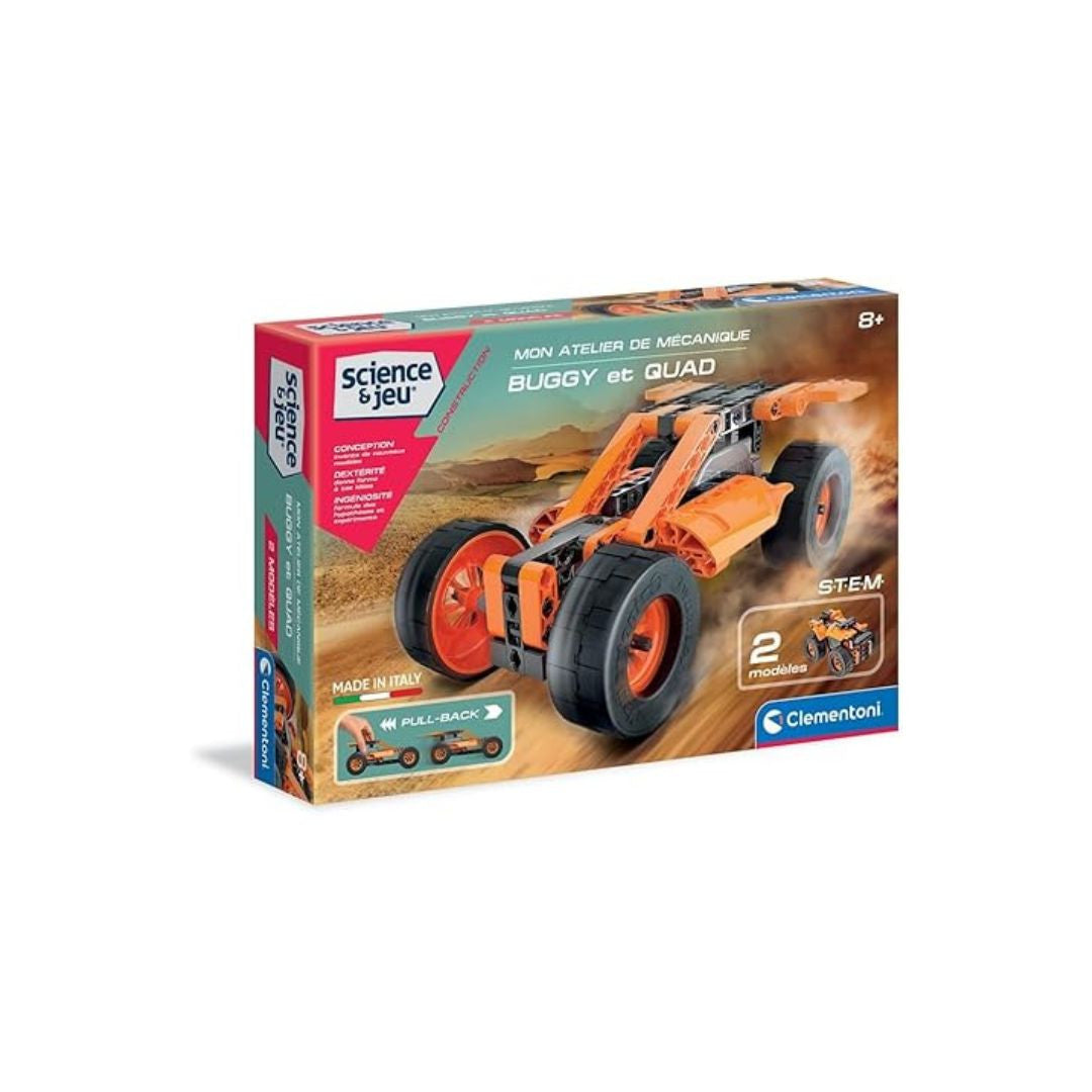 Clementoni - Science & Jeu – Mon Atelier de Mécanique Buggy et Quad