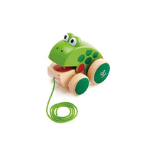 Hape - Grenouille Jouet en Bois - Jouet à Tirer et Pousser
