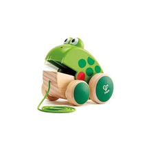 Hape - Grenouille Jouet en Bois - Jouet à Tirer et Pousser