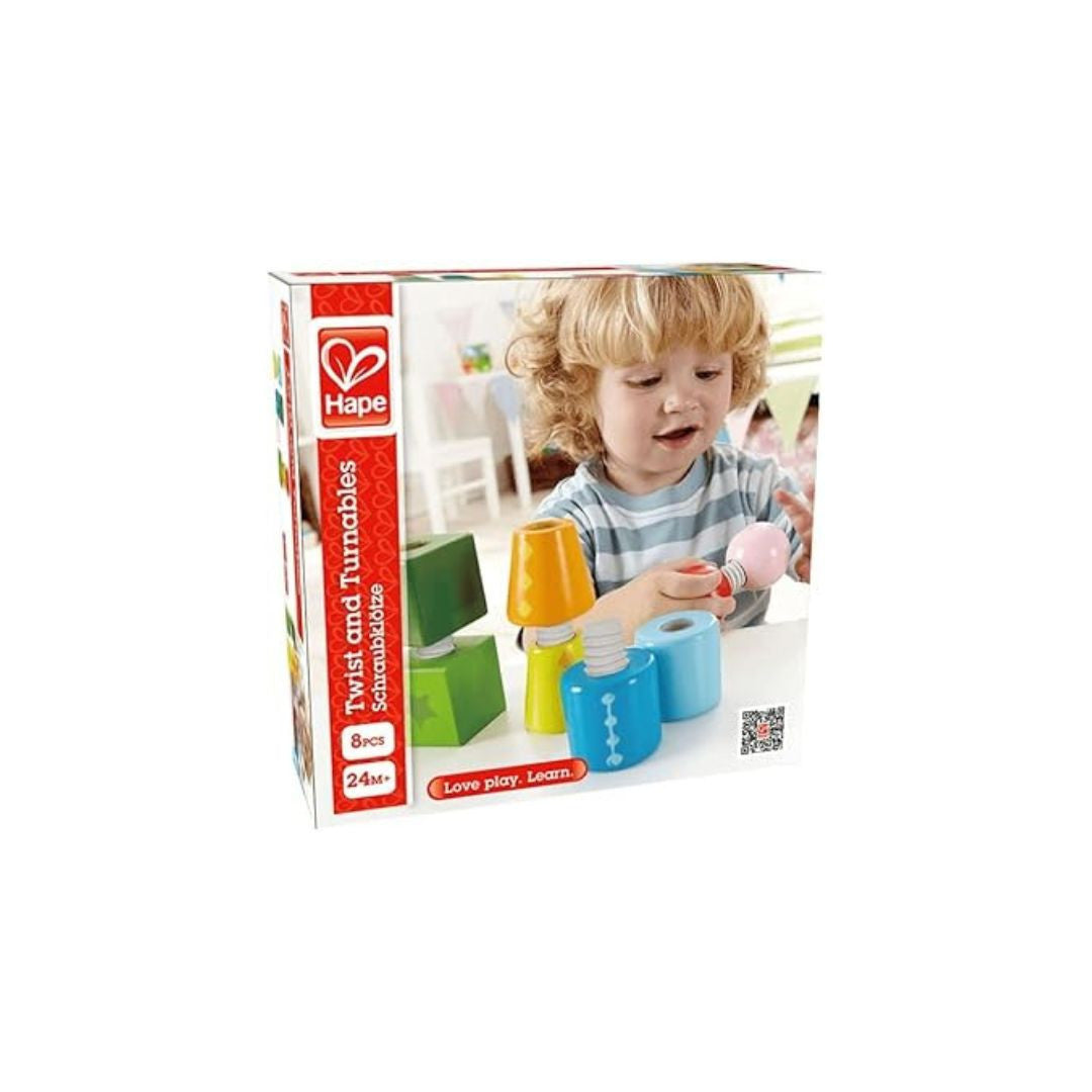Hape - Jeu de Construction en Bois Tourne & Visse