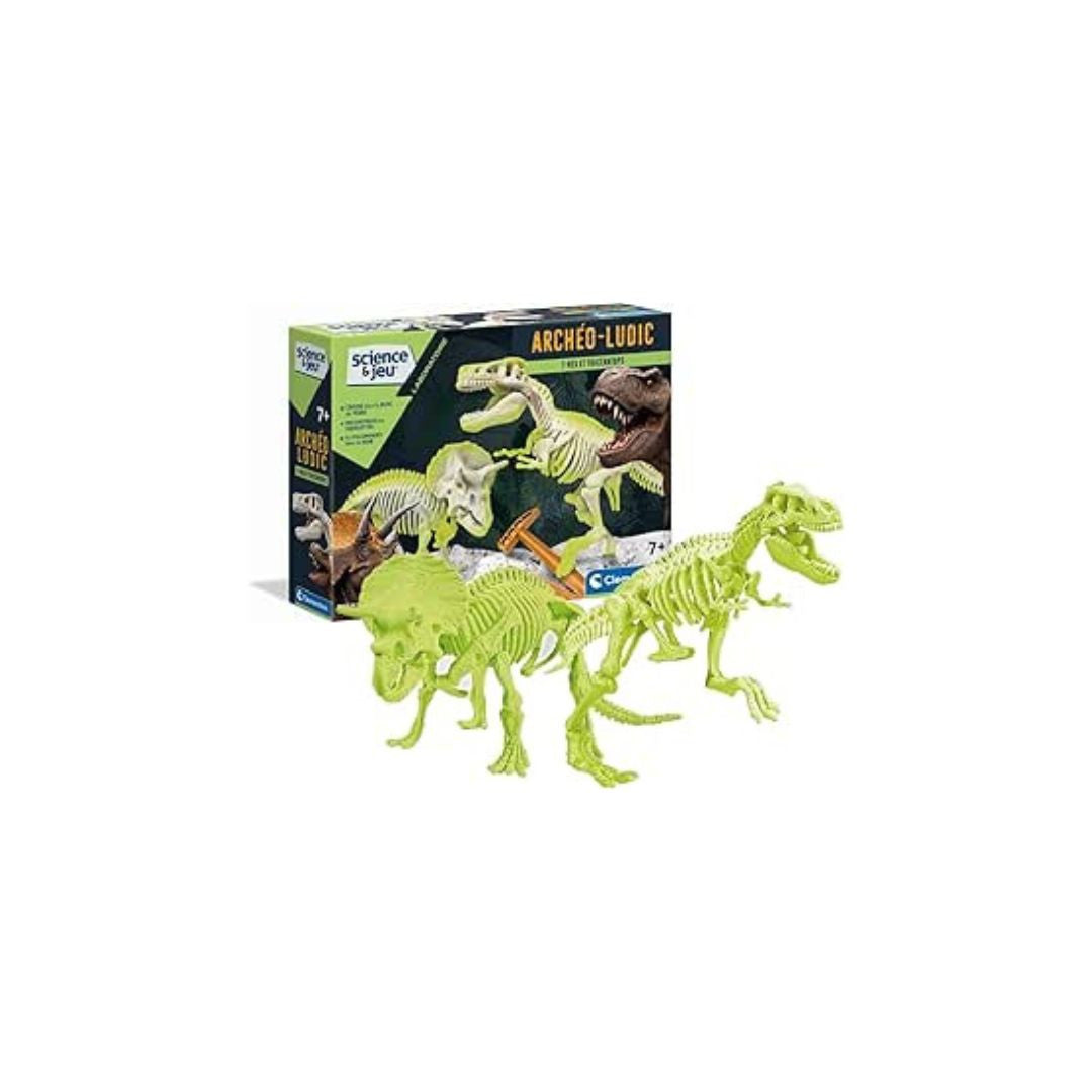 Clementoni - T-Rex & Tricératops Coffret Paléontologie