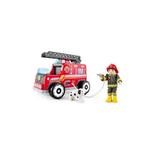 Hape - Jouet en Bois - Camion de Pompiers