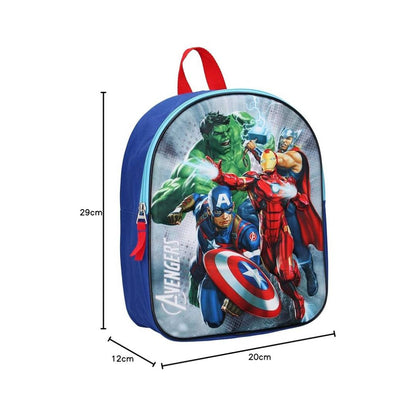 Sac 3D Avengers - 29 cm - Bleu/Rouge/Gris